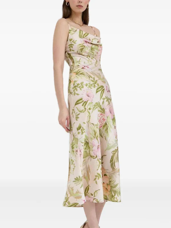 pink floral guess dress GUESS Floral Print Mini Dress Women