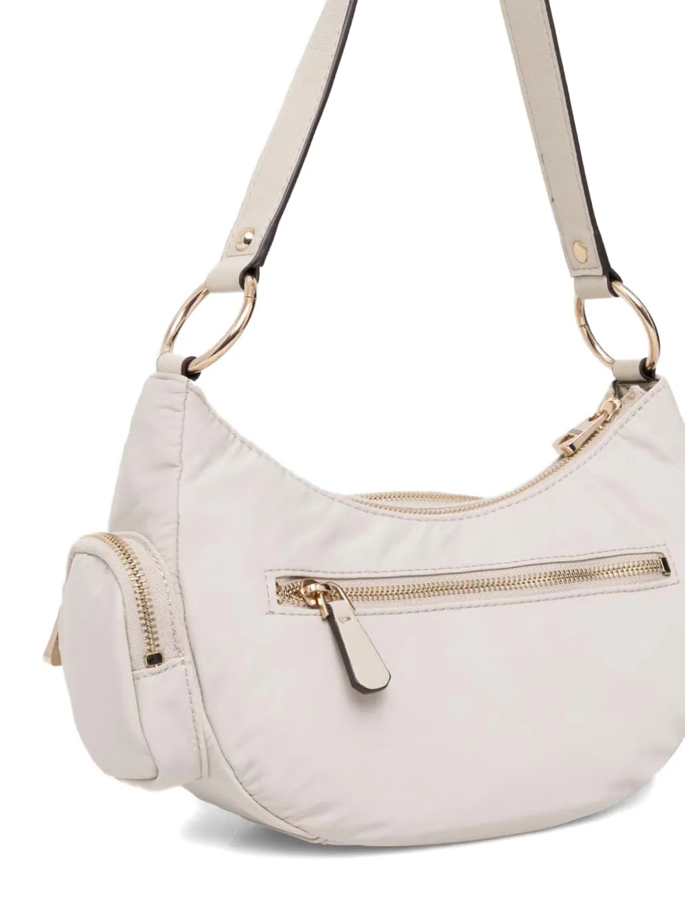 Guess Usa Logo-plaque Shoulder Bag In Neutrals