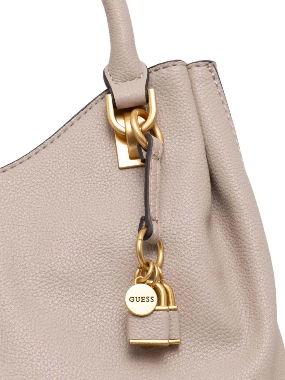 Guess Usa Padlock Detail Tote Bag In Gold