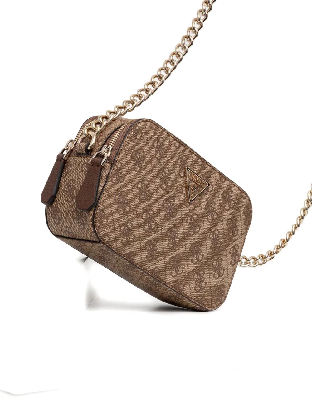 Guess Usa Noelle Satchel Bag In Brown