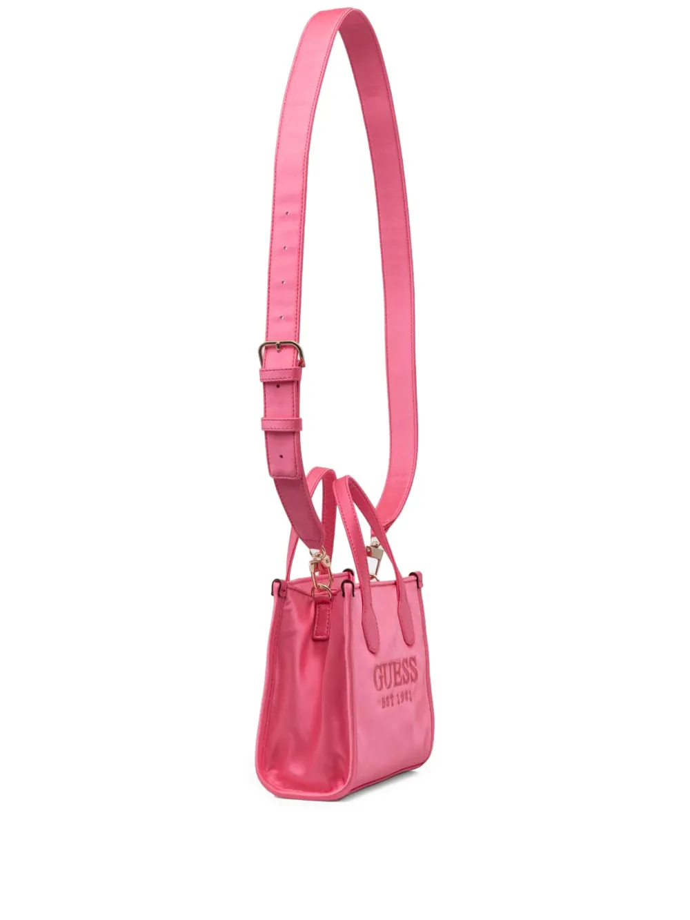 GUESS USA mini logo-embossed tote bag - Pink