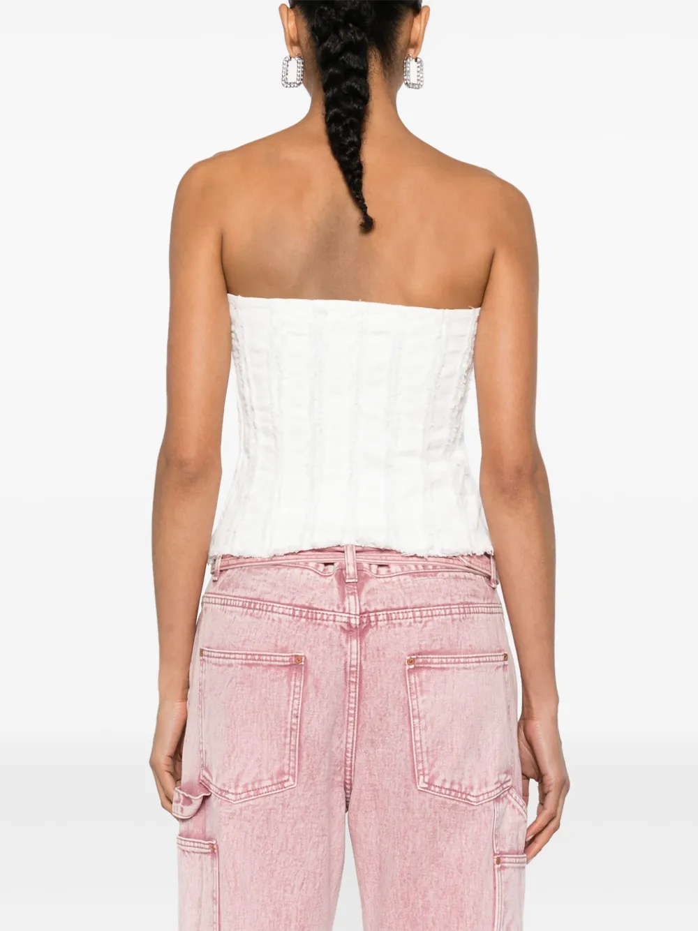Blumarine Top met bloemenpatch Wit