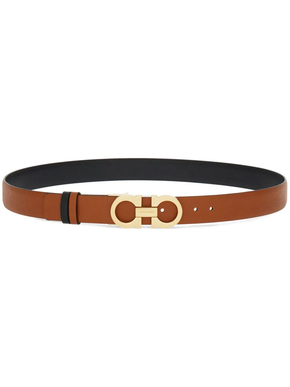 reversible Gancini leather belt
