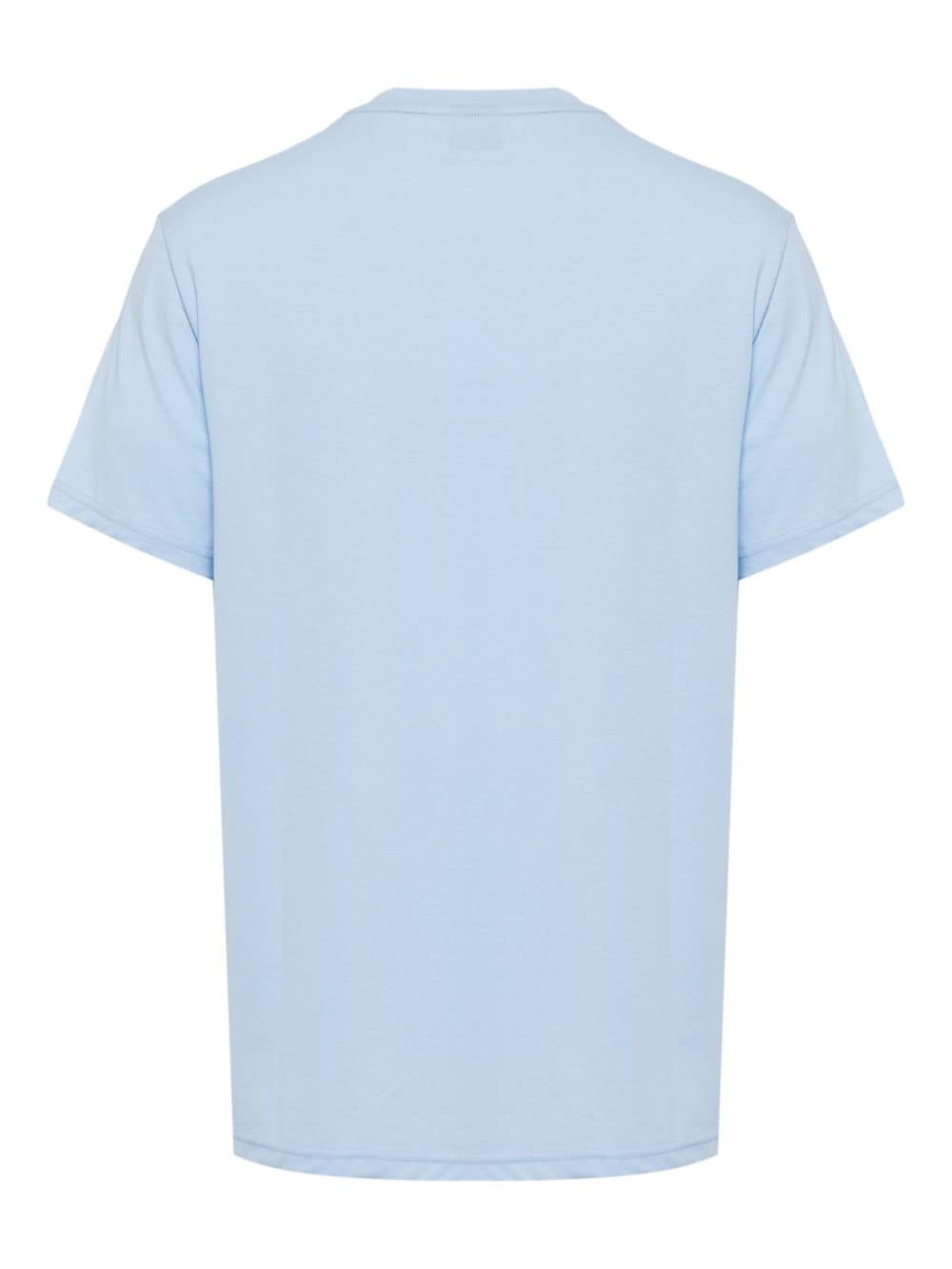 Shop Hugo Logo-print Cotton T-shirt In Blue
