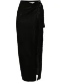 MANURI Vika 2.4 linen midi skirt - Black