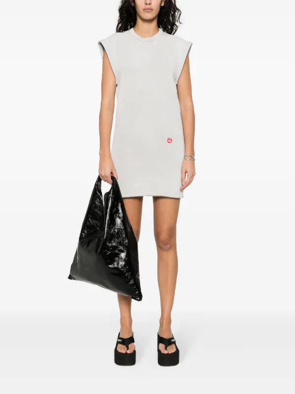 sleeveless jersey mini dress Nora Jersey Cowl Neck Mini Dress in navy