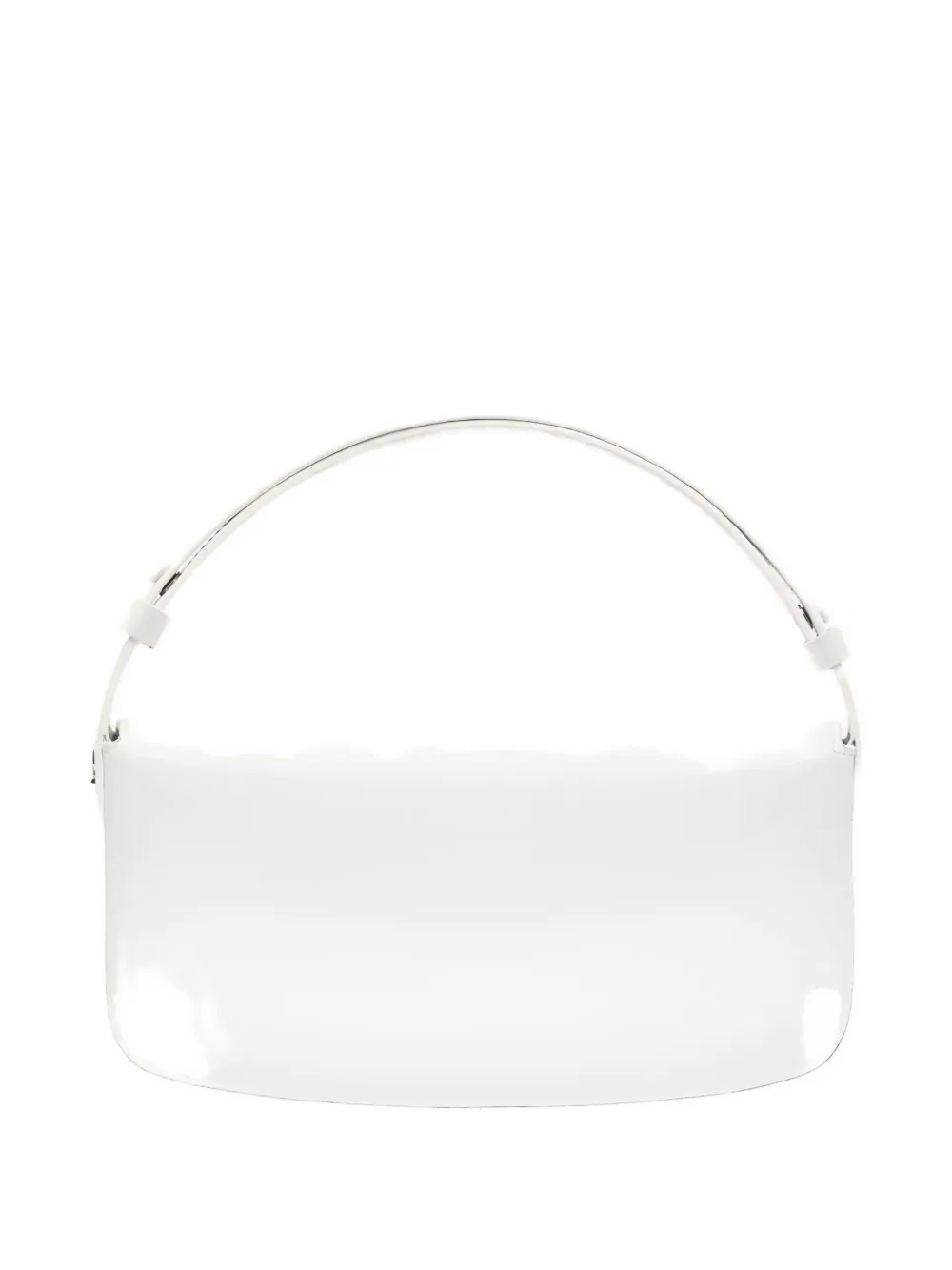 Courrèges Curved-flap Shoulder Bag In White