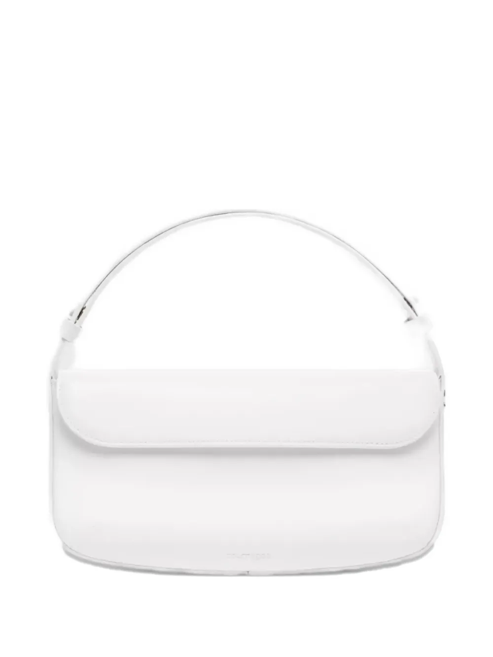 Courrèges Curved-flap Shoulder Bag In White