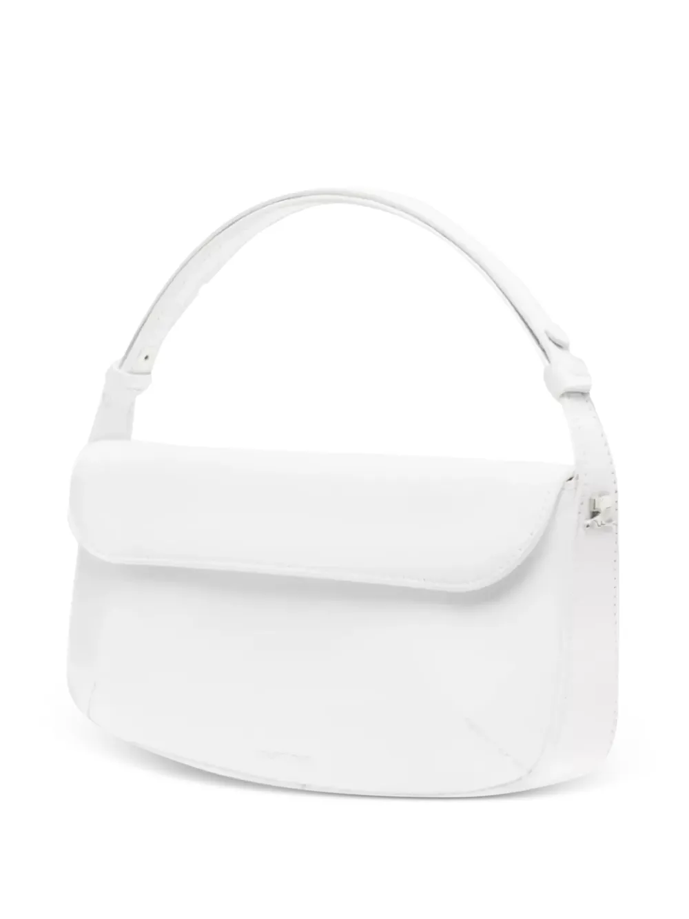 Courrèges Schoudertas met gewelfde omslag Wit