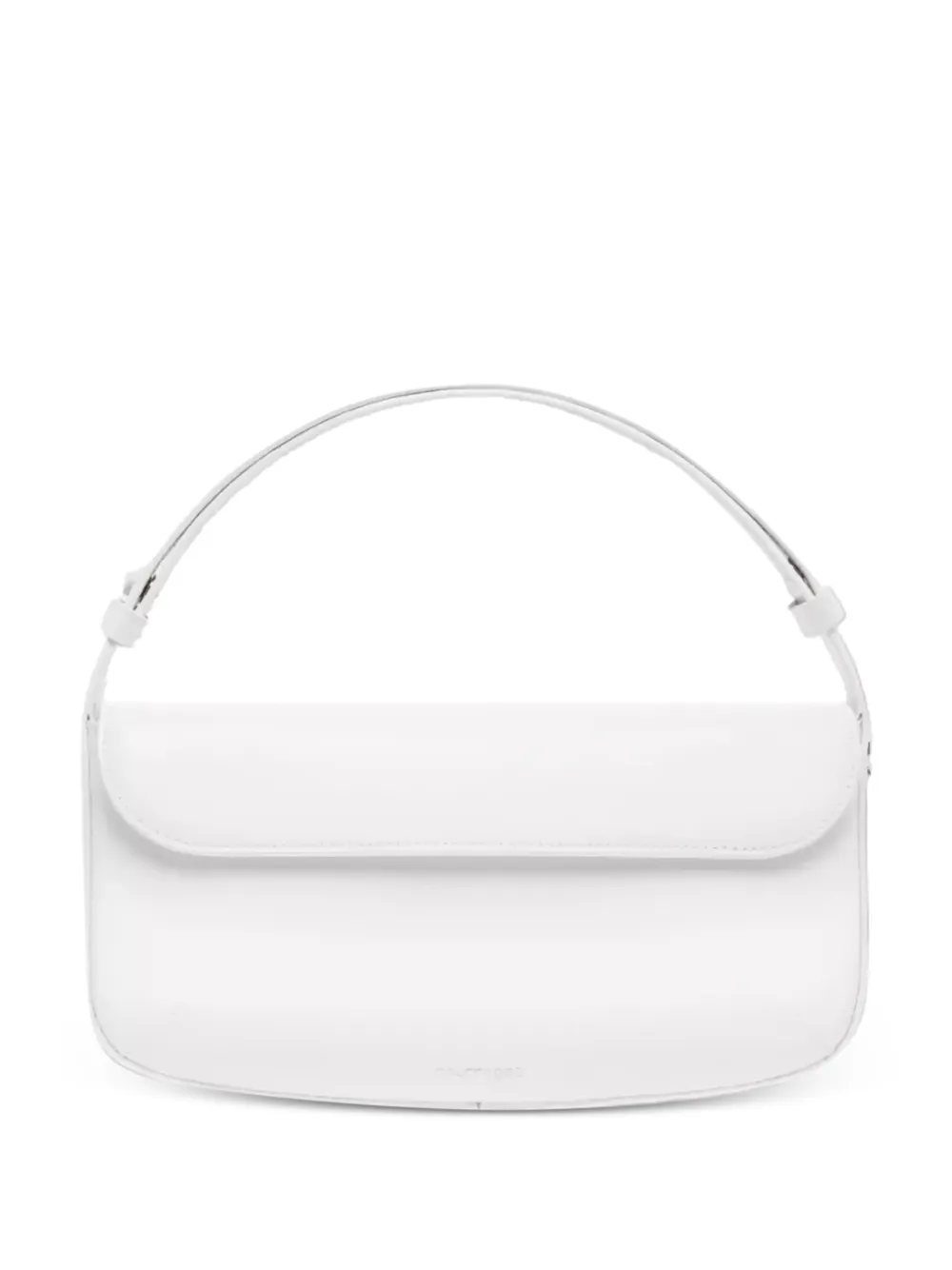 Courrèges curved-flap shoulder bag - Bianco