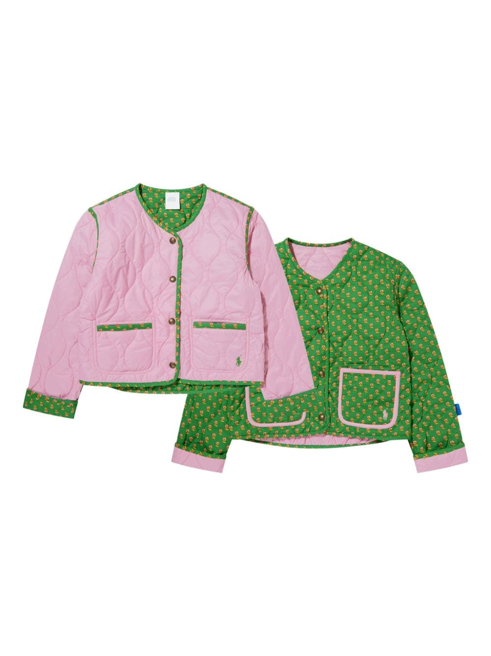 Ralph Lauren Kids' Reversible Quilted Jacket In Pink