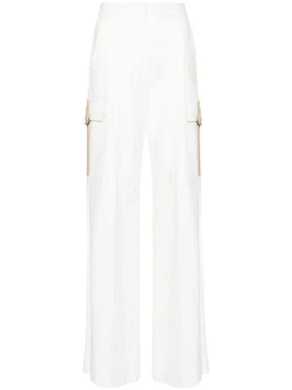 パンツ Max Mara White Stretch Cotton Edda Pant 23524096_53533561_600.jpg