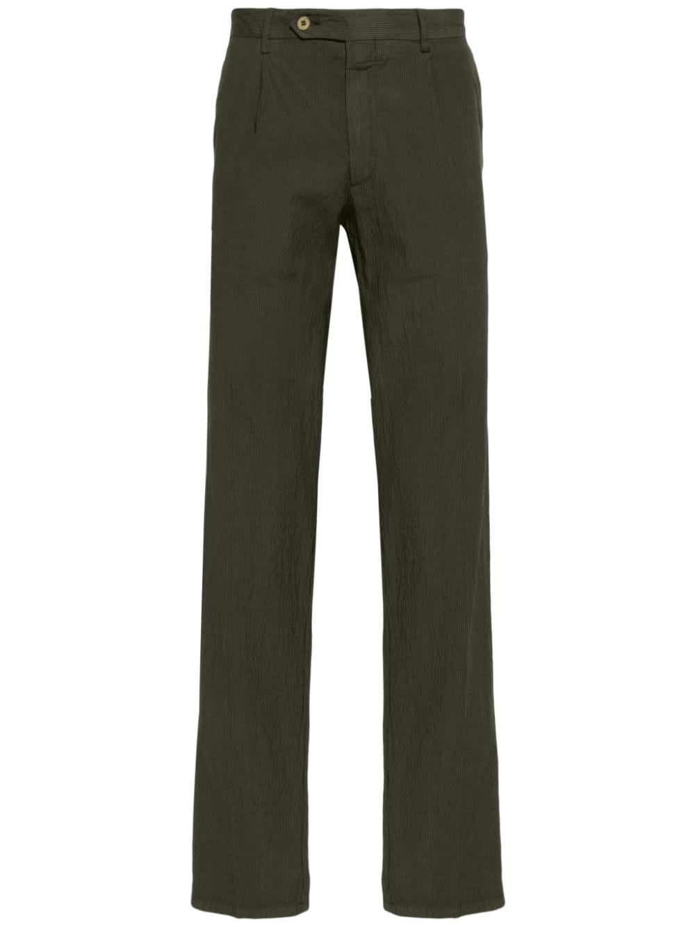 Rota striped seersucker trousers - Verde