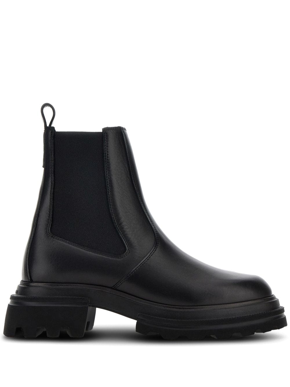 Hogan leather Chelsea ankle boots Black