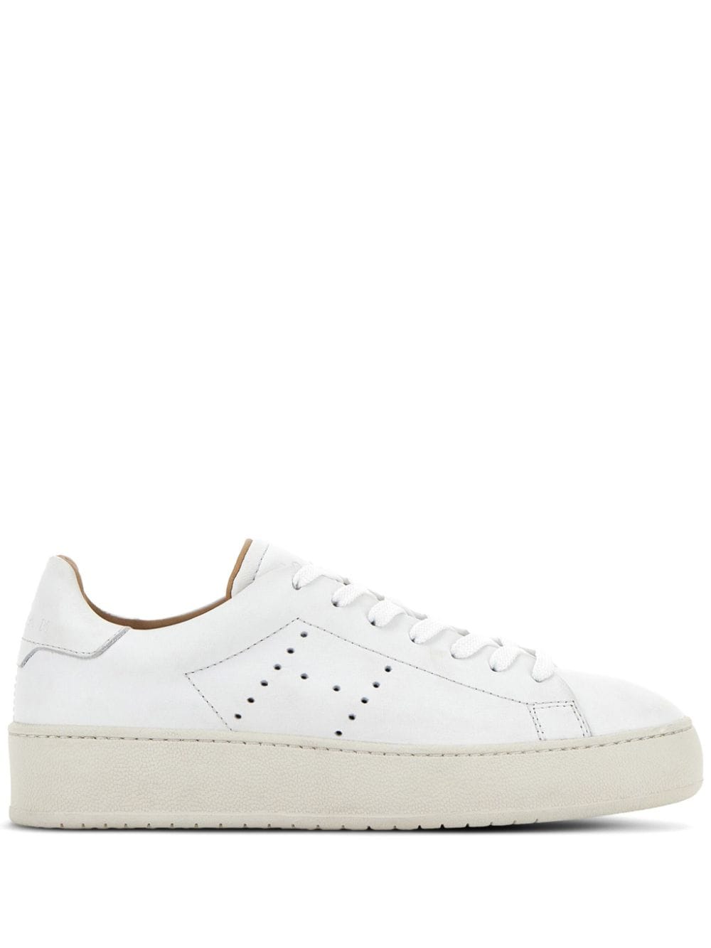 Hogan H672 Lace-up Leather Sneakers In White