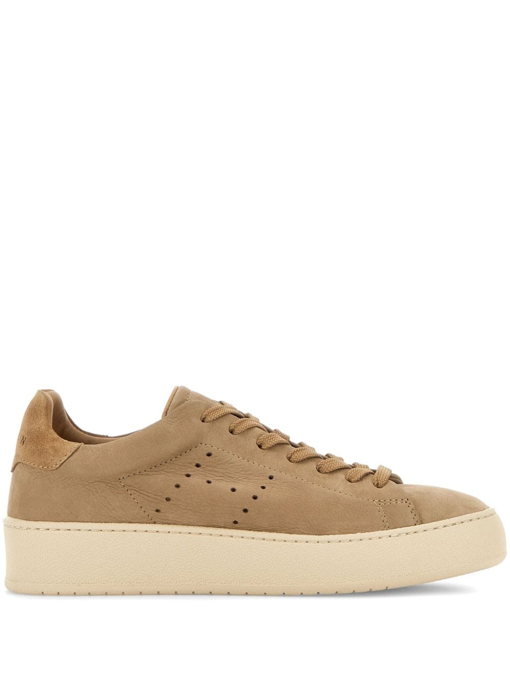 Hogan H672 Lace-up Leather Sneakers In Brown