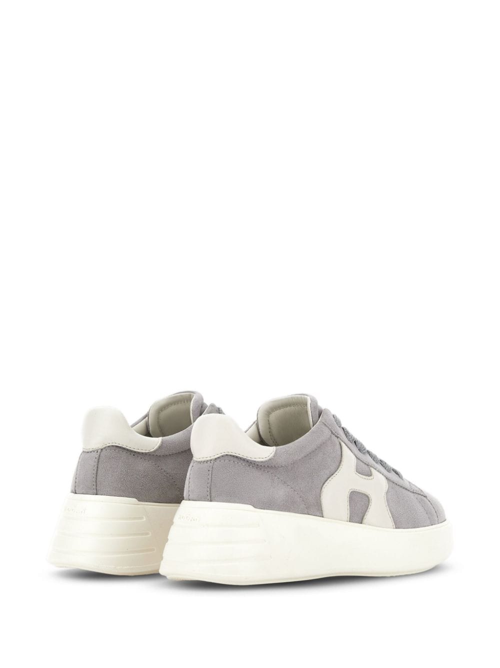 Shop Hogan Rebel H564 Platform Sneakers In Grey