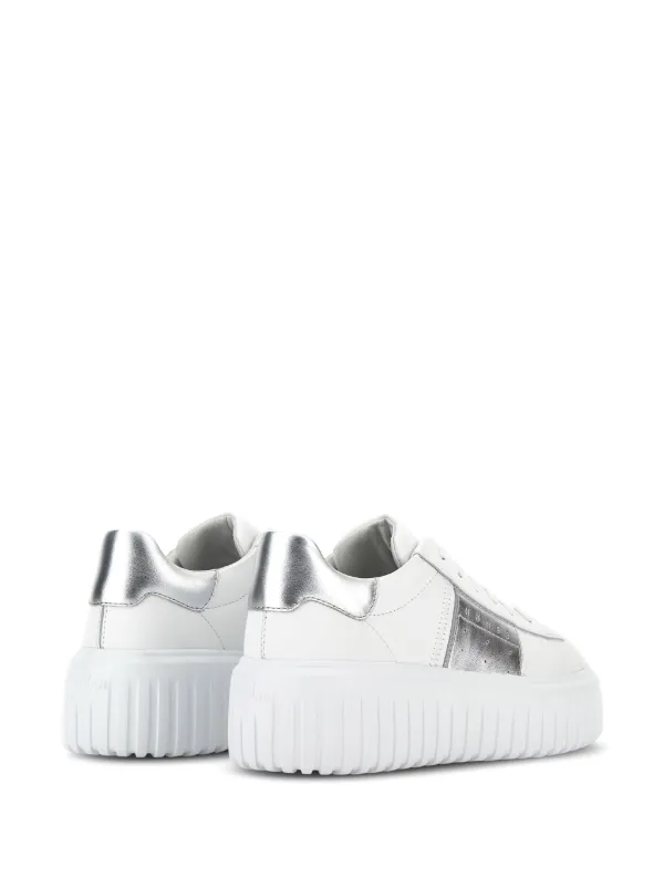 Hogan H-Stripes lace-up Leather Sneakers | White | FARFETCH