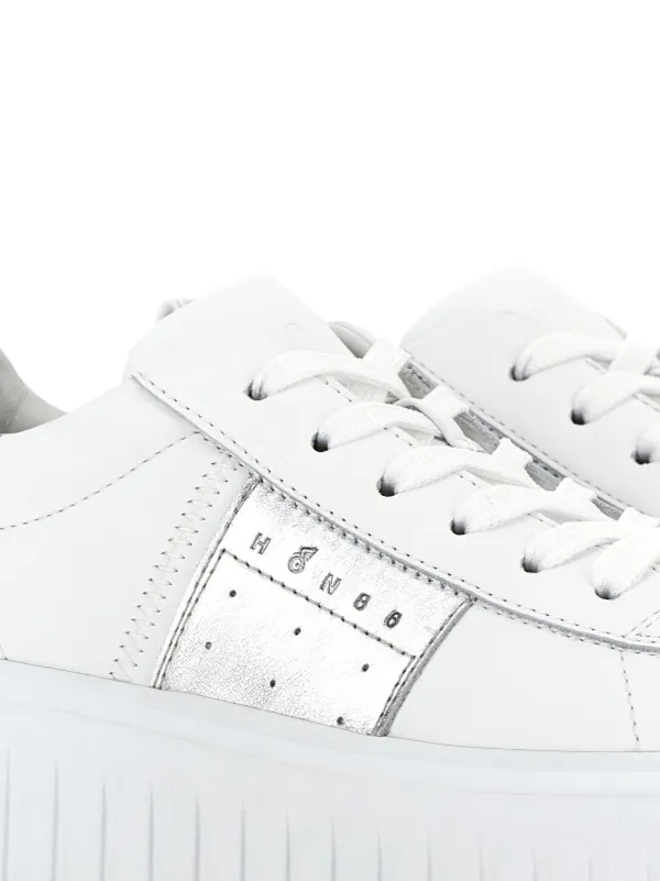 Hogan H-Stripes lace-up Leather Sneakers | White | FARFETCH