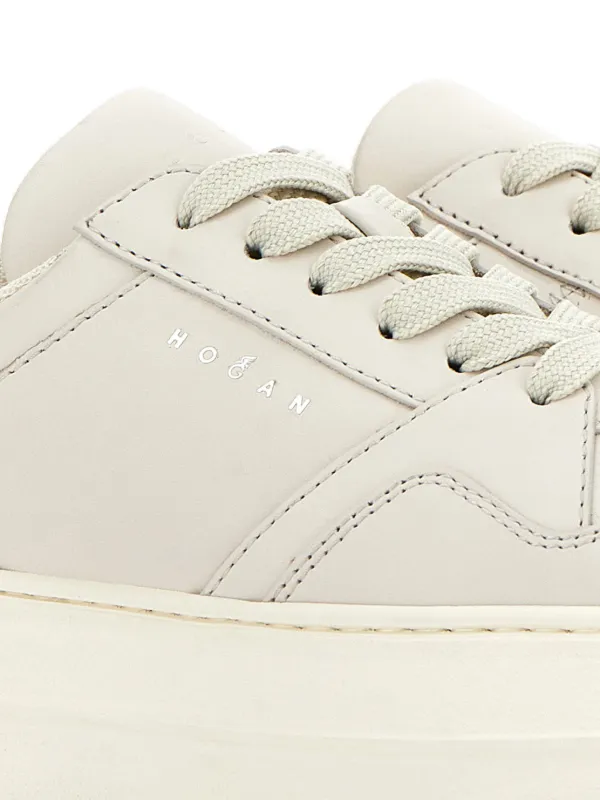 Hogan H670 Flatform Leather Sneakers | Neutrals | FARFETCH JO