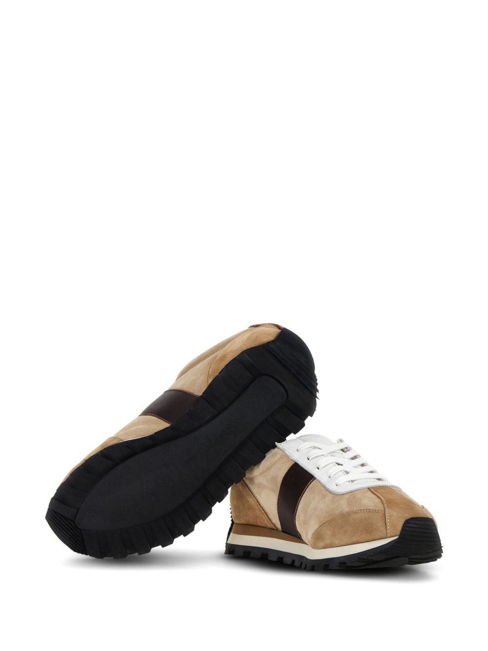 Hogan H671 panelled suede sneakers Neutrals