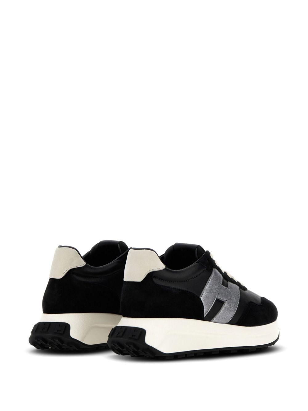 Shop Hogan Logo-patch Low-top Sneakers In Black