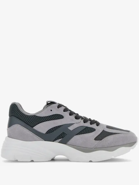 Hogan panelled suede sneakers