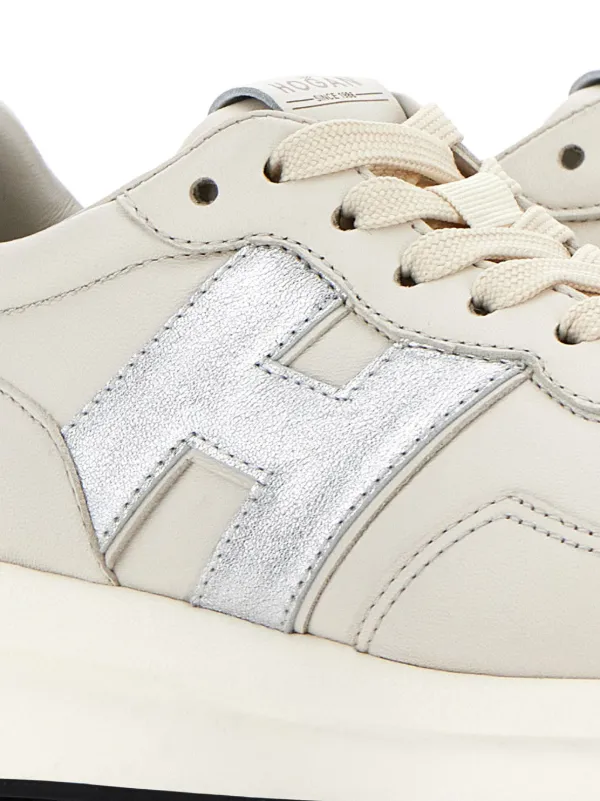 【送料&関税込】Hogan H641 Lace-up Sneakers Sneakers Hogan H641 WHITE, BROWN for Woman