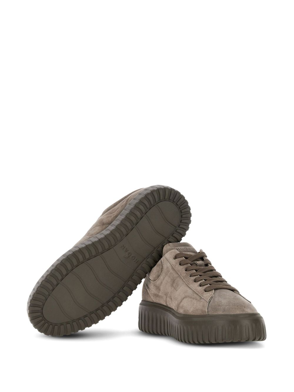 Hogan H-Stripes suede sneakers Neutrals