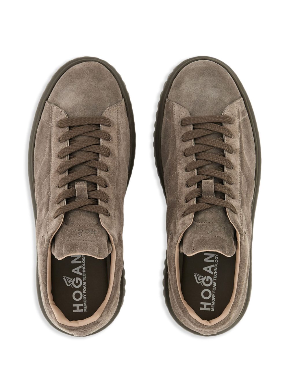 Hogan H-Stripes suede sneakers Neutrals