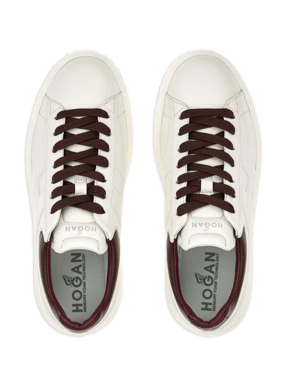 Hogan H-Stripes leather sneakers White