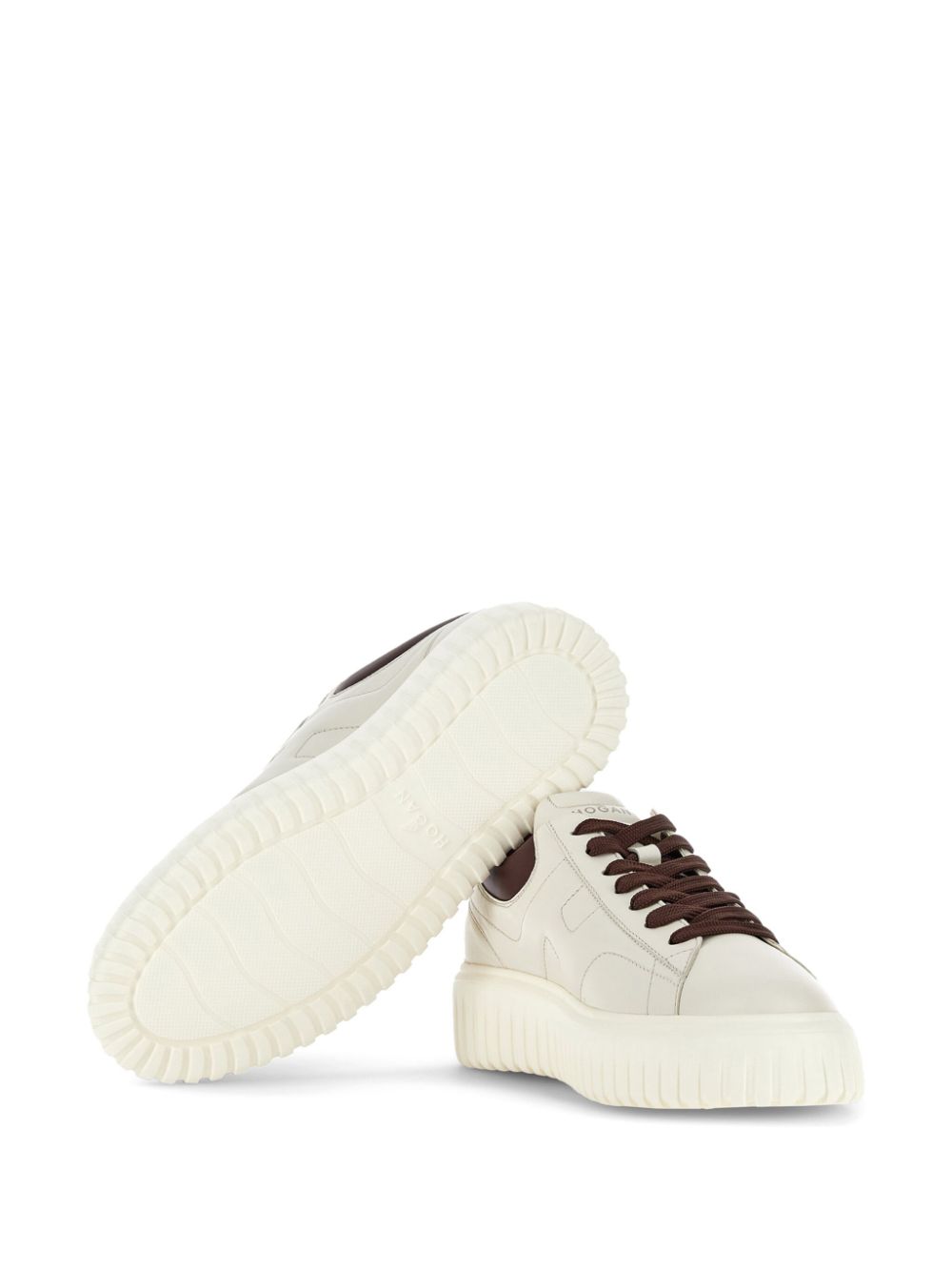 Hogan H-Stripes leather sneakers White