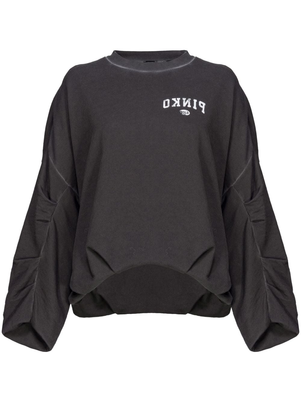 Shop Pinko Logo-print Jersey Sweatshirt In Black