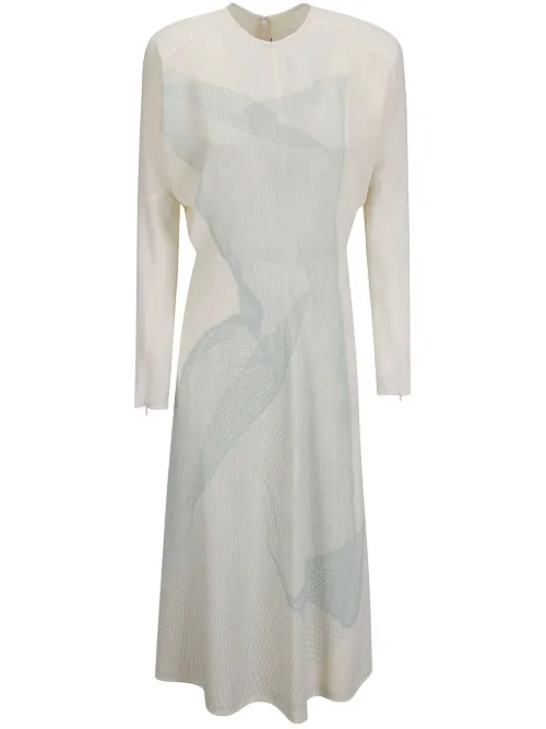 Robe longue en résille - Victoria Beckham - Modalova
