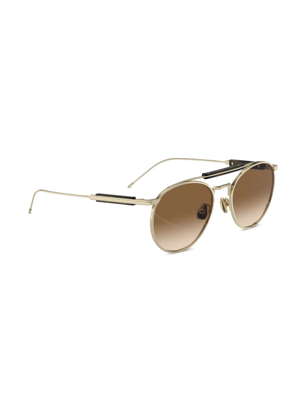 Brunello Cucinelli BC2004ST Round-frame Sunglasses in 501651, view 5