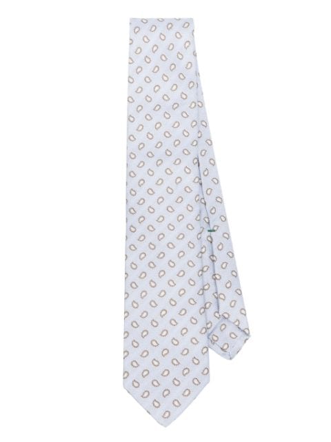 Borrelli paisley-embroidered silk tie