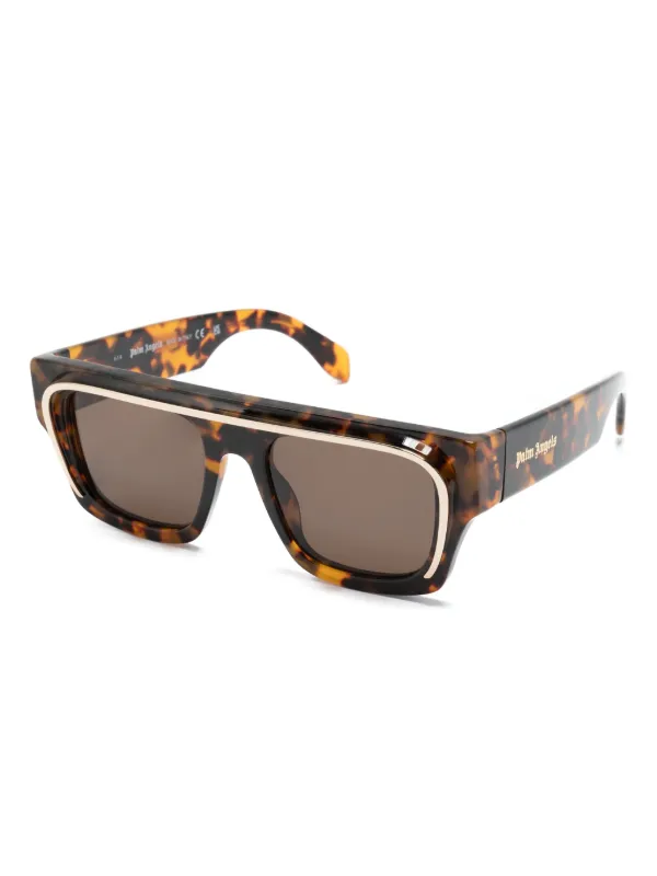 PALM ANGELS サルトン スクエア フレム サンクラス 【関税込】 Palm Angels Eyewear Salton square-frame Sunglasses | Black