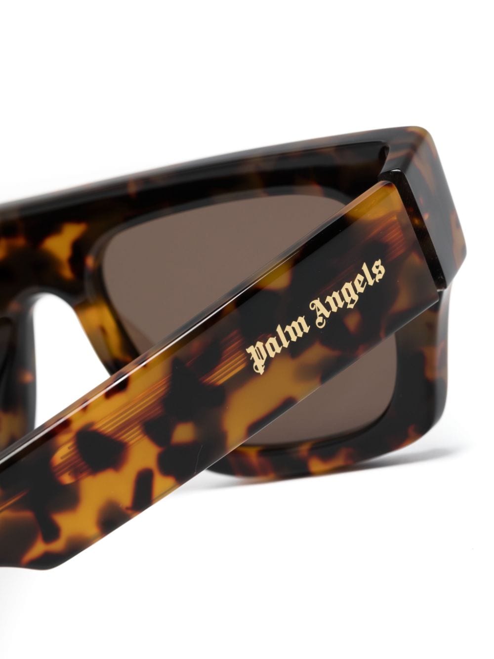 Shop Palm Angels Salton Square-frame Sunglasses In 褐色