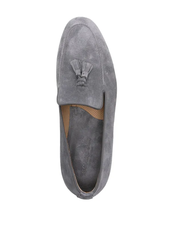 Scarosso Unisex Grey Loafers Scarosso Michael Suede Loafers - Grey - 49% Off | Editorialist main image 4