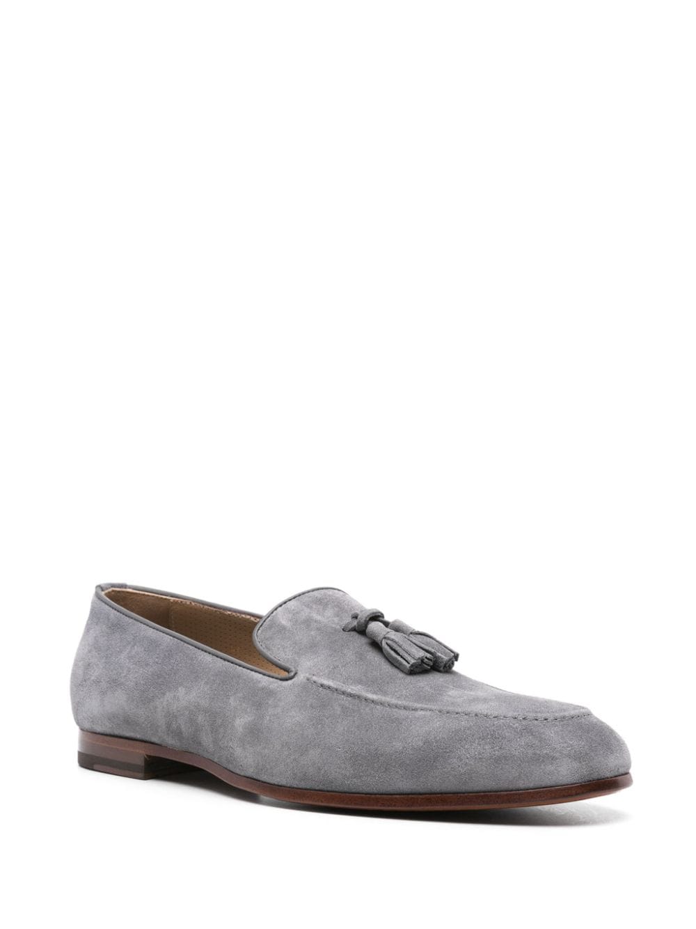 Shop Scarosso Flavio Suede Loafers In Grey