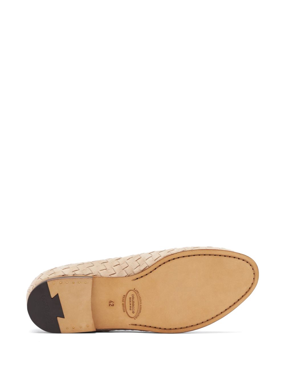 Scarosso Vittorio geweven suède loafers Beige