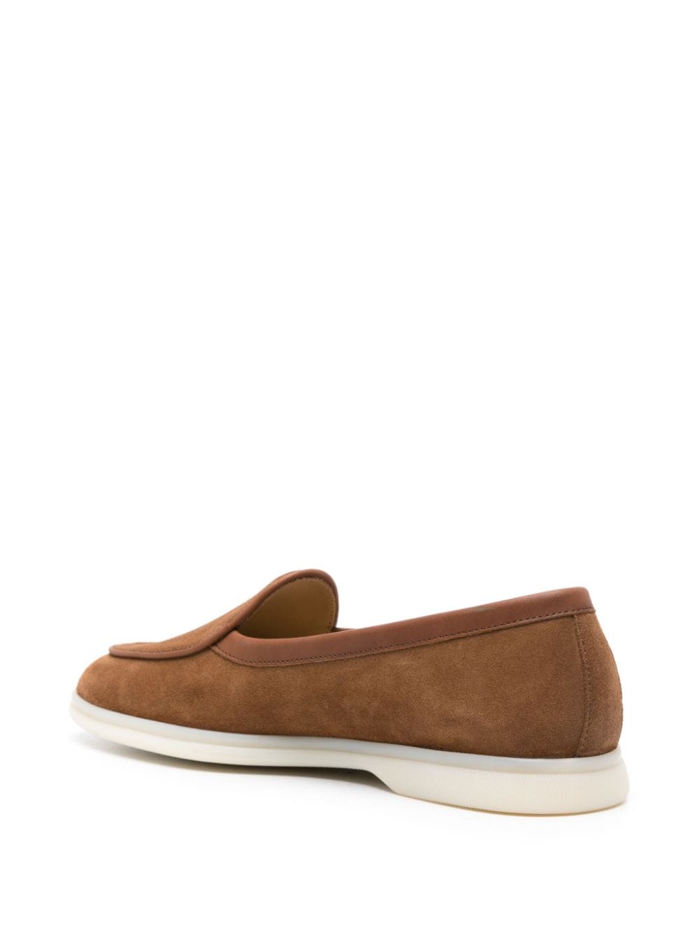 Shop Scarosso Livio Suede Loafers In Brown