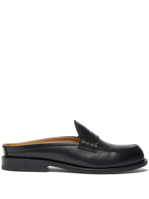 Scarosso Clementina almond-toe leather mules