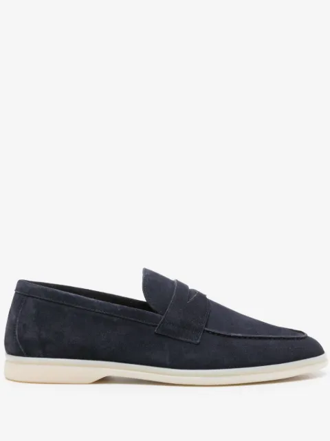 Scarosso Luciano suede penny loafers