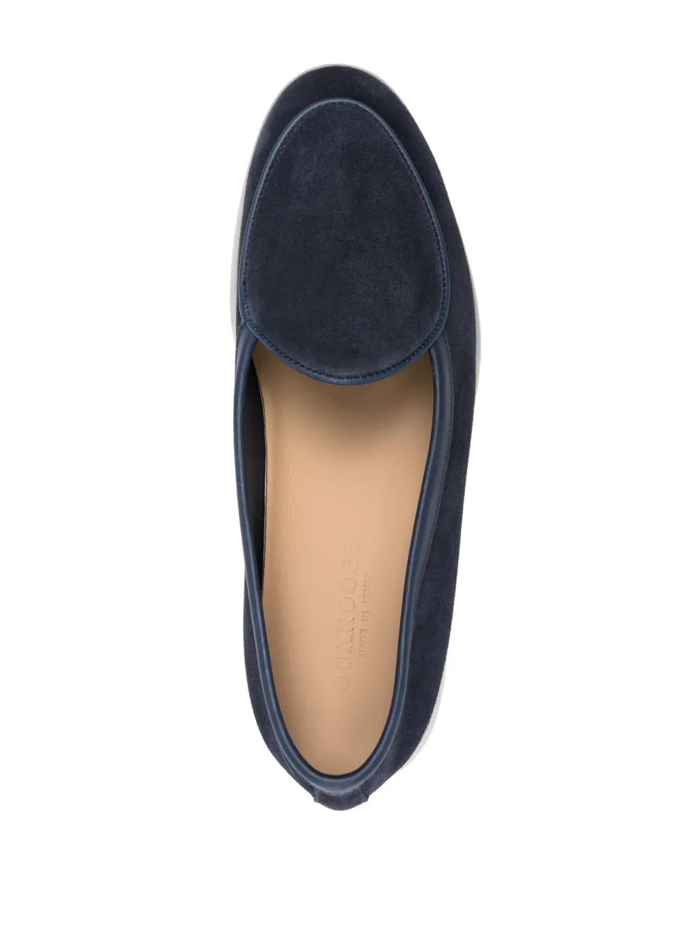 Shop Scarosso Livio Suede Loafers In Blue