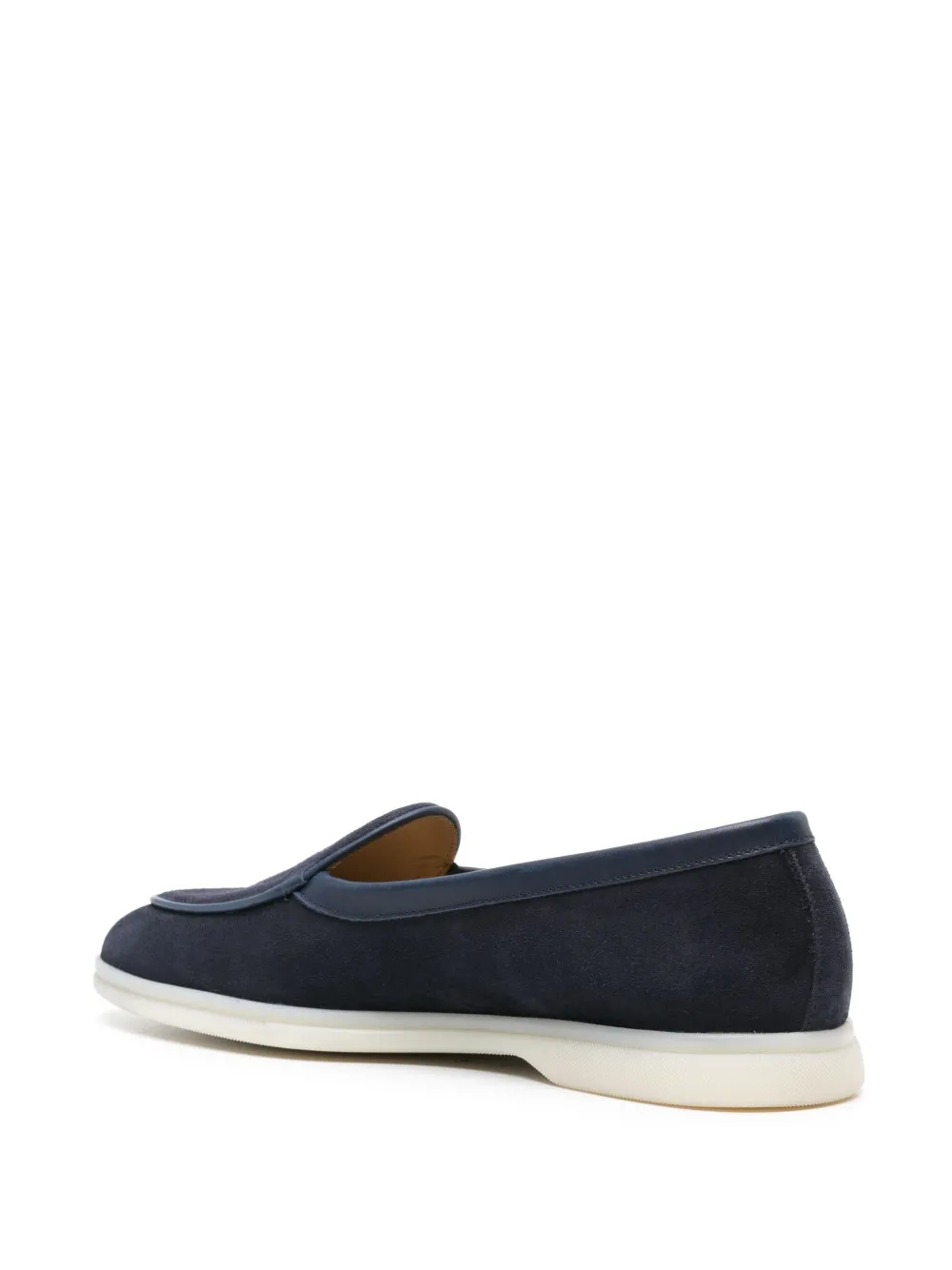 Shop Scarosso Livio Suede Loafers In Blue