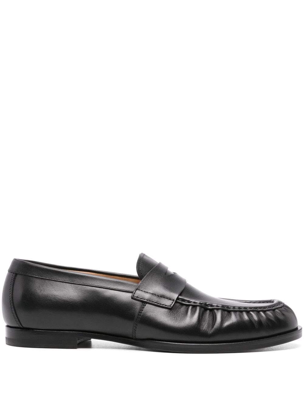 Scarosso Fred Leather Loafers In Black