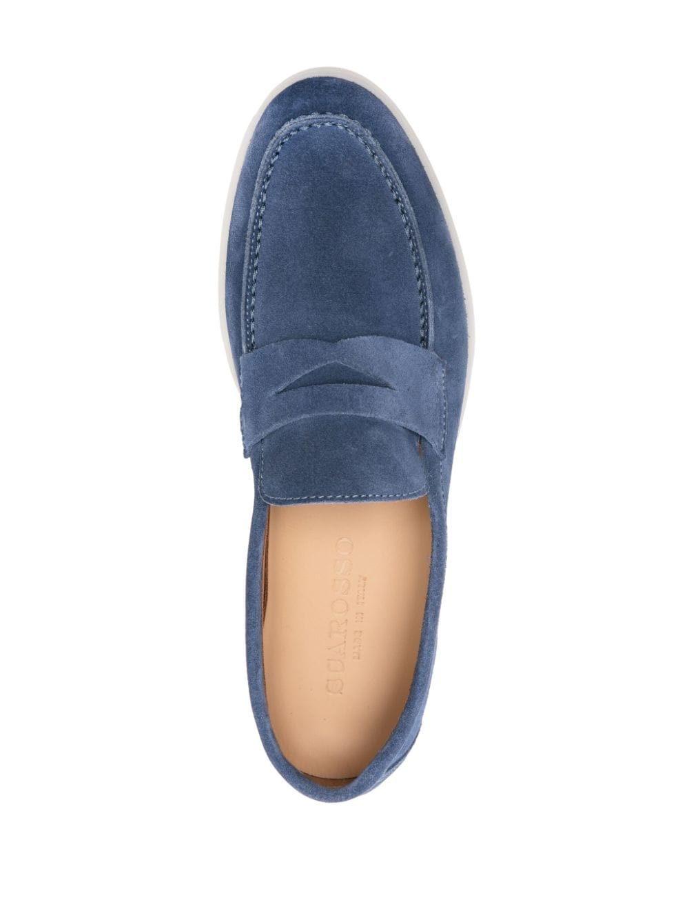 Shop Scarosso Luciana Suede Loafers In Blue