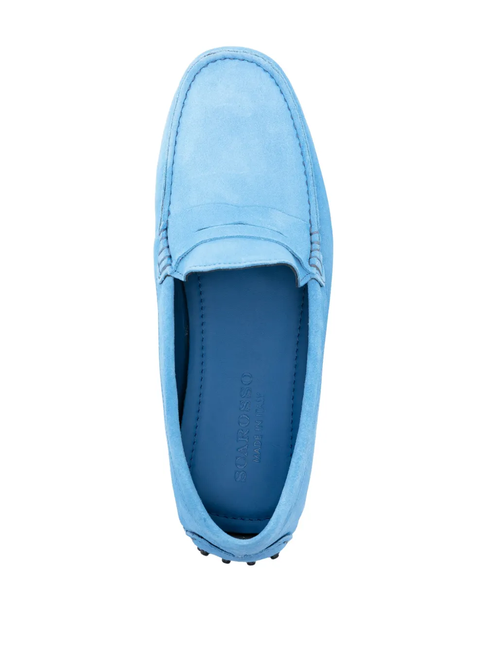 Scarosso Michael suede penny loafers Blue