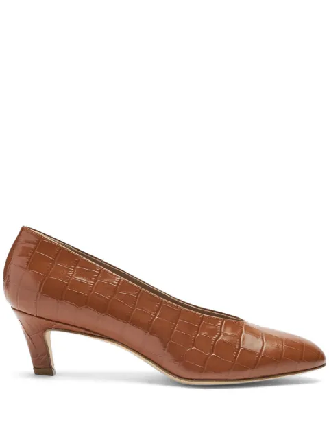 Scarosso Deva 50mm crocodile-effect pumps